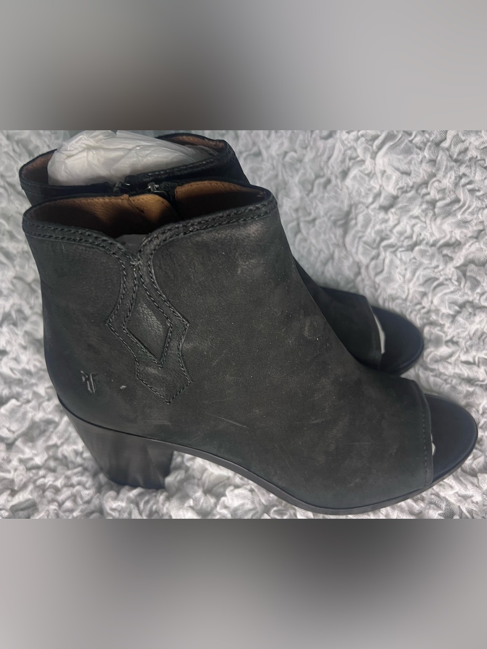 Frye Danica suede boots open toe booties size 11